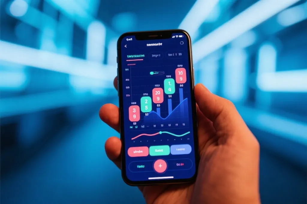 智能手机与数据可视化界面